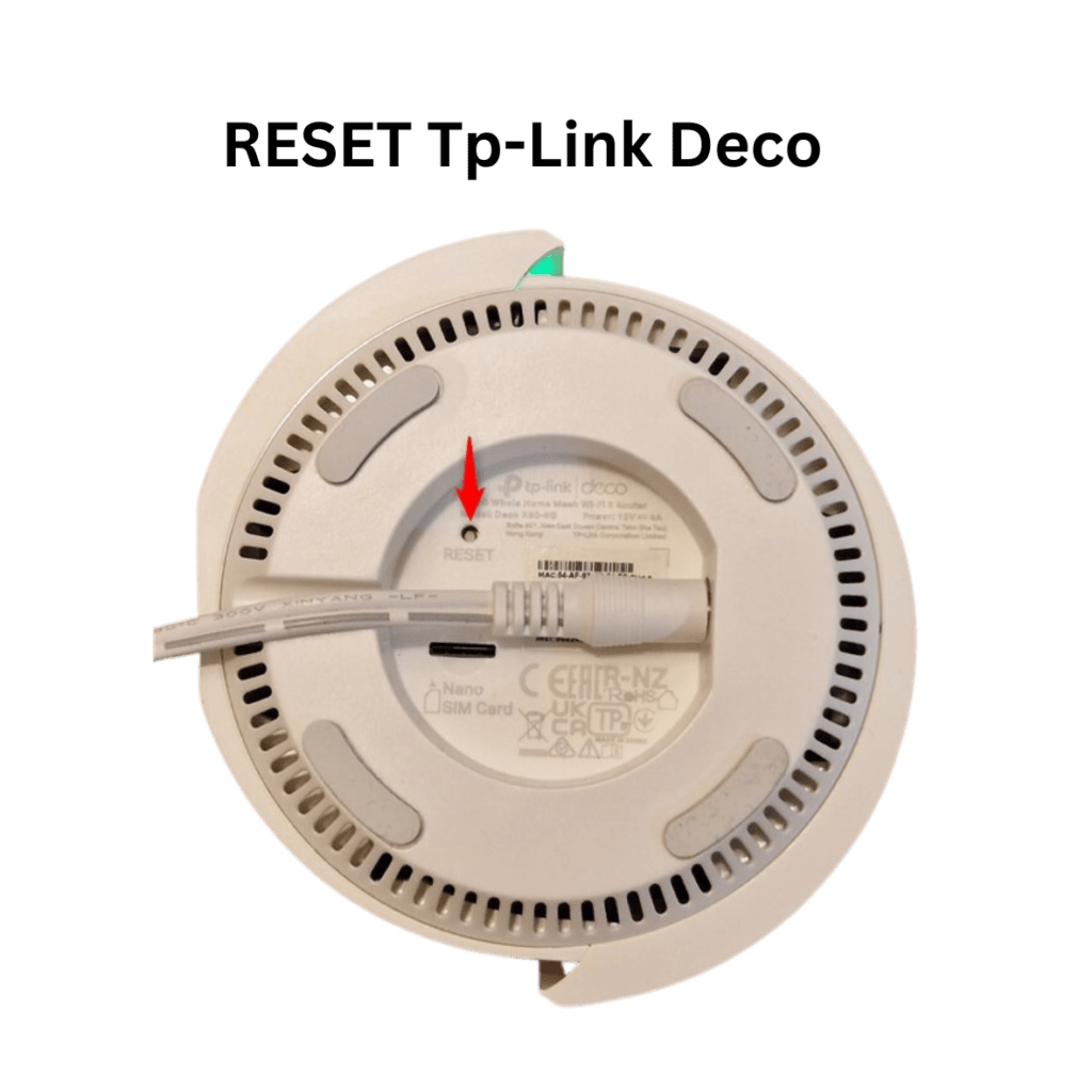 RESET Tp Link Deco